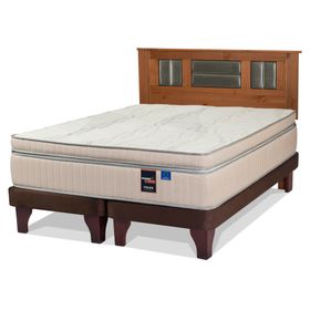Cama europea Máximo Cobre 2 plazas base dividida + respaldo Lorraine