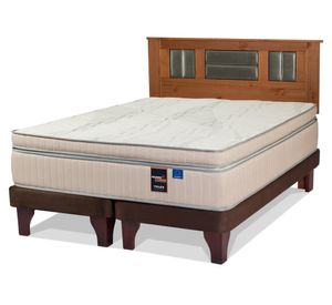 Cama europea Máximo Cobre 2 plazas base dividida + respaldo Lorraine