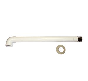 Kit salida gases 60 mm calefones horizontal esmalte blanco Anwo