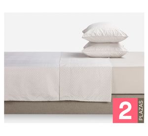 Sábana 2 plazas microfibra Alex plata