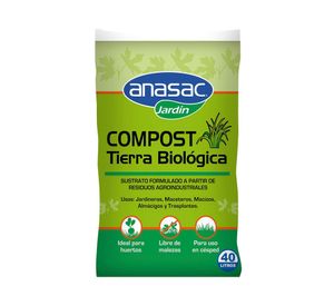 Tierra biológica compost 40 litros Anasac