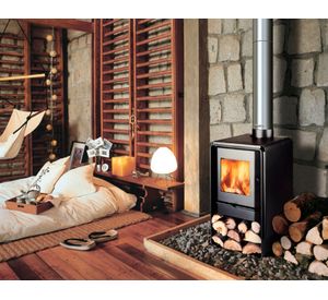 Calefactor a leña 7.3 KW Eco 350 negro