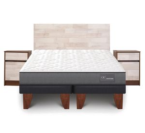 Cama europea 2 plazas Anatomic base dividida patas + set Legno