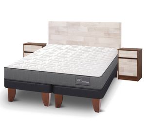 Cama europea 2 plazas Anatomic base dividida patas + set Legno