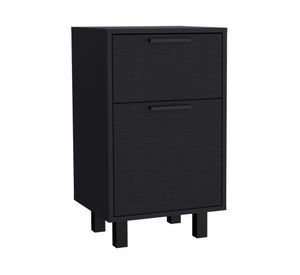 Velador Z-81 2 cajones wengué