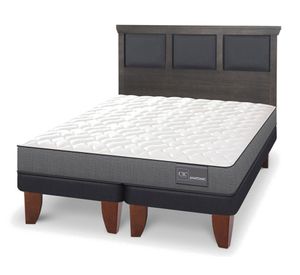Cama europea king Anatomic patas + respaldo Torino gris