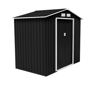 Bodega de jardín negro 195x195x125 cm