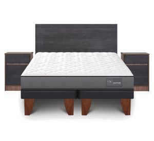Cama europea 2 plazas Anatomic base dividida patas + set Espresso