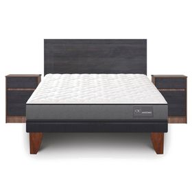 Cama europea 2 plazas Anatomic patas + set Espresso