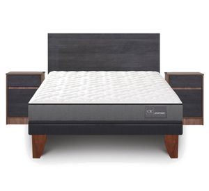Cama europea 2 plazas Anatomic patas + set Espresso
