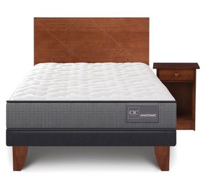 Cama europea 1.5 plazas Anatomic patas + set Villarrica