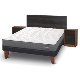 Cama europea 2 plazas Anatomic patas + set Espresso