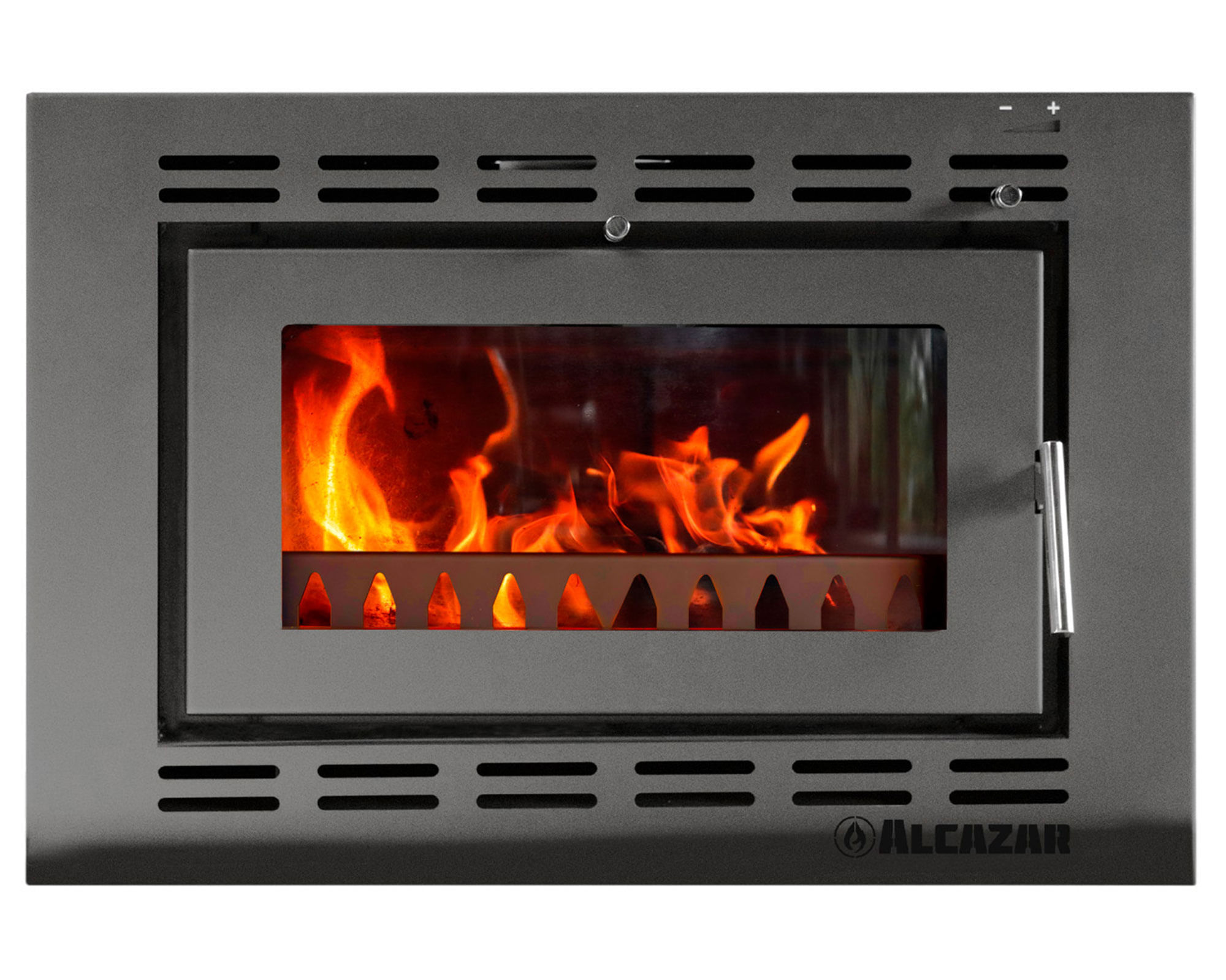 Estufa a leña 26700W Mont Blanc gris charcoal Alcazar