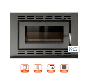 Estufa a leña 26700W Mont Blanc gris charcoal Alcazar