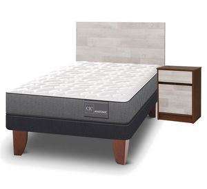 Cama europea 1.5 plazas Anatomic patas + set Legno