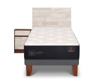 Cama europea 1.5 plazas Premium patas + set Legno