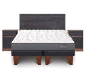 Cama europea king Anatomic patas + set Espresso