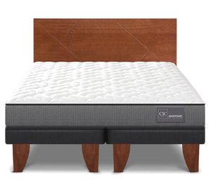 Cama europea 2 plazas Anatomic base dividida patas + respaldo Villarrica