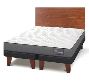 Cama europea 2 plazas Anatomic base dividida patas + respaldo Villarrica