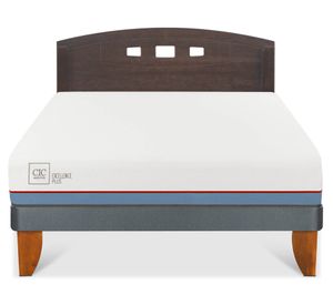 Cama europea 2 plazas Excellence Plus + respaldo Gales gris