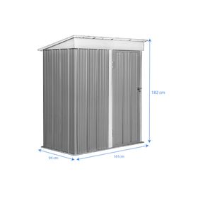 Bodega de jardín gris 182x161x94 cm