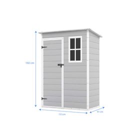 Bodega de jardín gris 192x151x91 cm