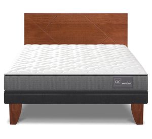 Cama europea 2 plazas Anatomic patas + respaldo Villarrica