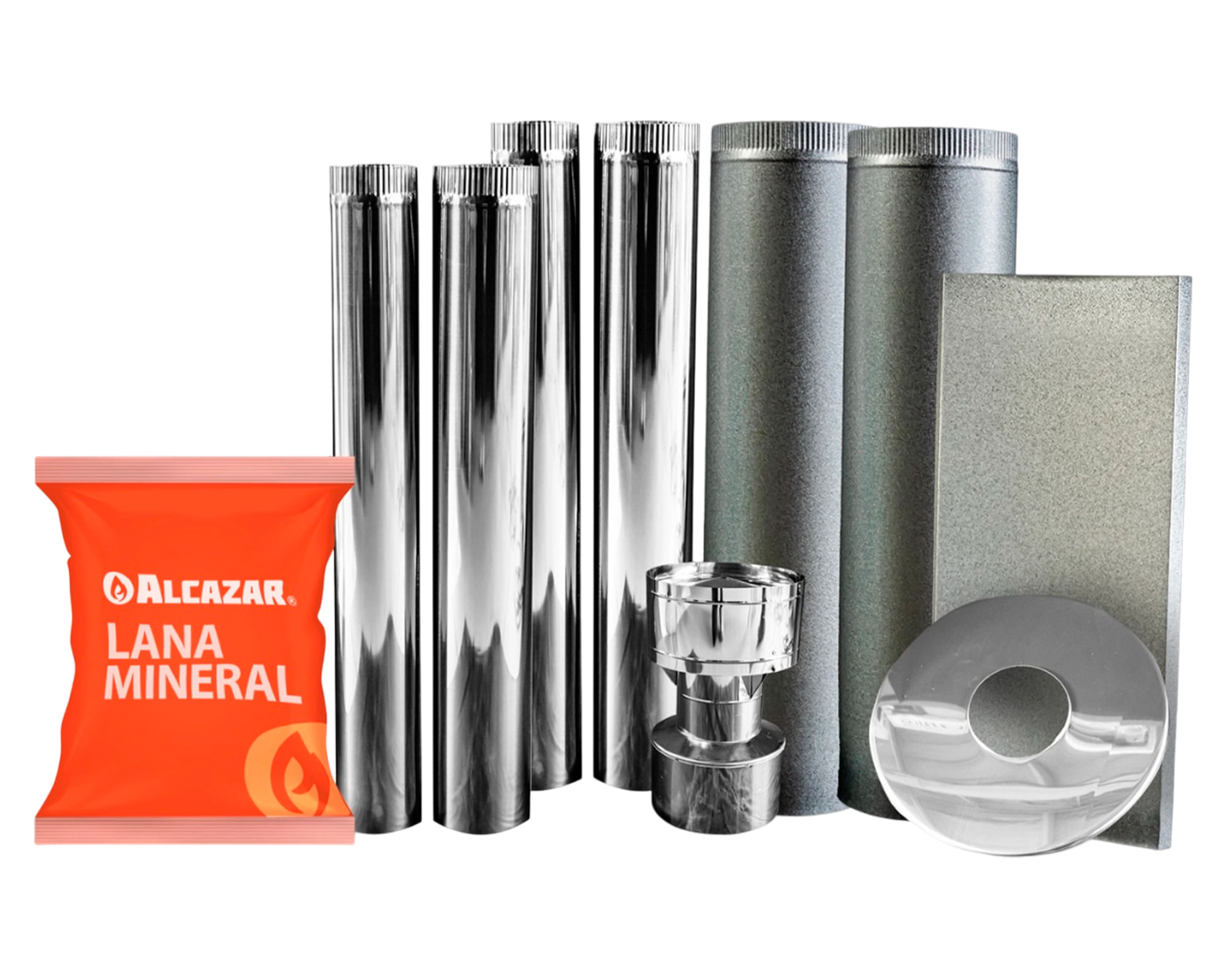 Alcazar Kit instalación 6'' acero inoxidable