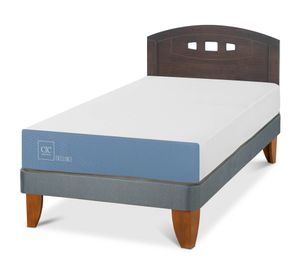 Cama europea 1.5 plazas Excellence + Respaldo Gales gris