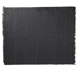 Alfombra grande Handmade yute negro 240x340 cm