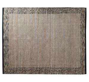 Alfombra grande Melange yute negro/beige 160x230 cm