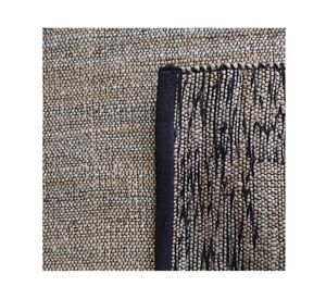 Alfombra grande Melange yute negro/beige 160x230 cm