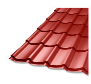 Teja metálica continua Apaisada terracota 0.4x1110x3660 mm