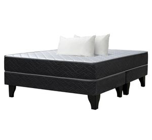 Cama europea Aura 2 plazas base dividida + pack almohadas