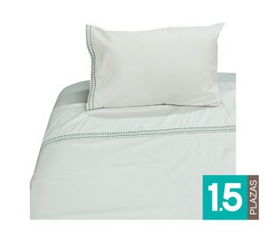 Juego de sábanas 1.5 plazas poliéster verde