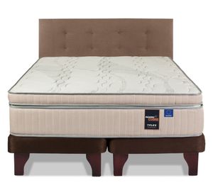 Cama europea Máximo Cobre king base dividida + respaldo Royal café