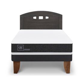 Cama europea 1.5 plazas Ortopedic +  Respaldo Gales gris