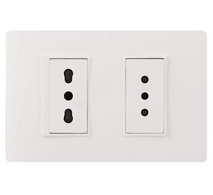 Enchufe armado 10/16A 2P+T/2P+T bipaso blanco Bticino