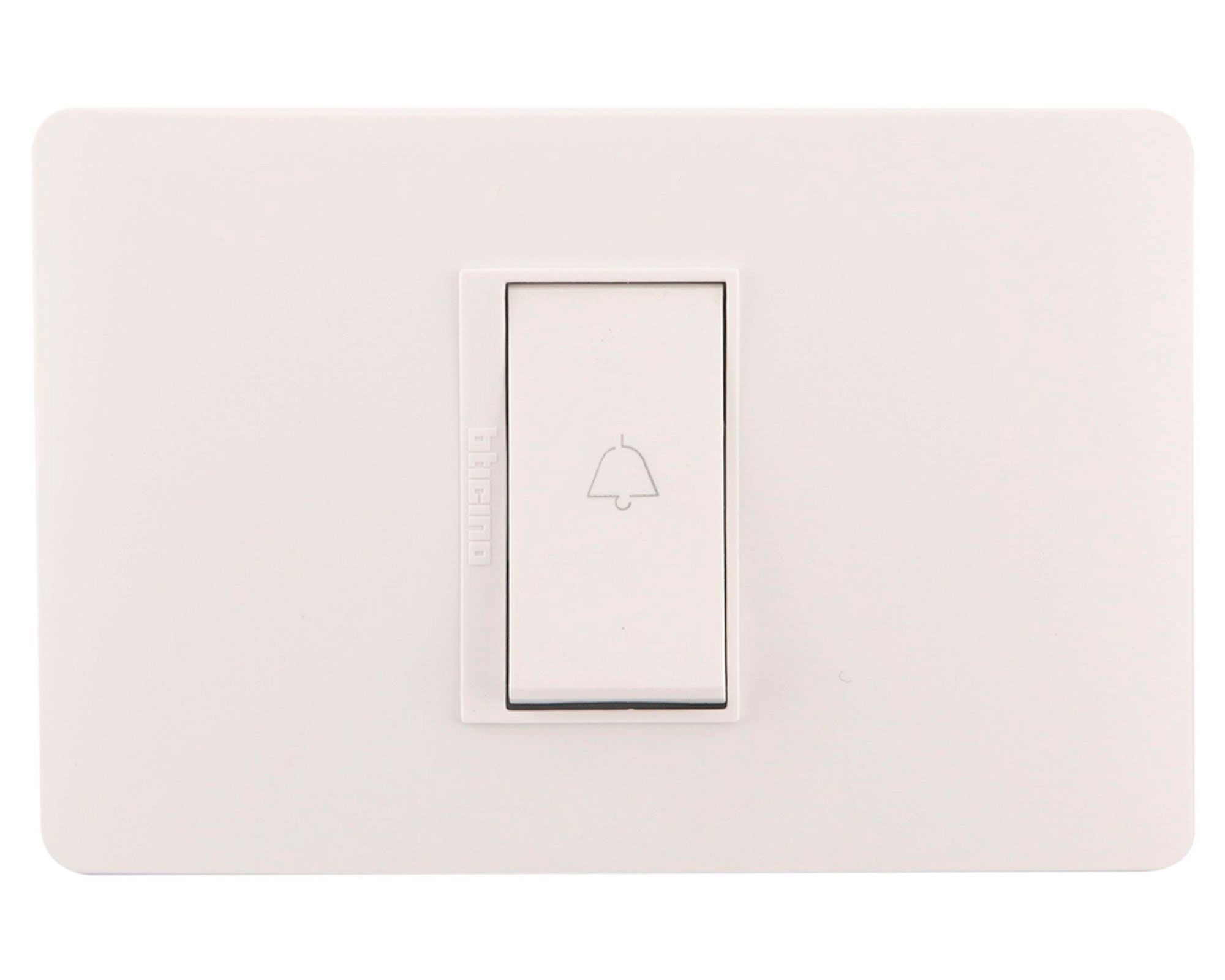 Pulsador timbre armado 10A 250V PU1102 blanco Bticino