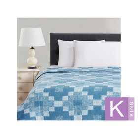 Frazada Flannel celeste king