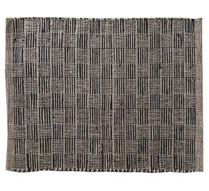 Bajada de cama Tibet yute negro 60x90 cm