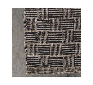 Bajada de cama Tibet yute negro 60x90 cm