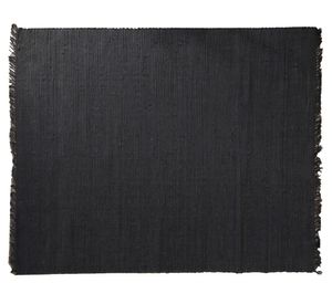 Alfombra grande Handmade yute negro 160x230 cm