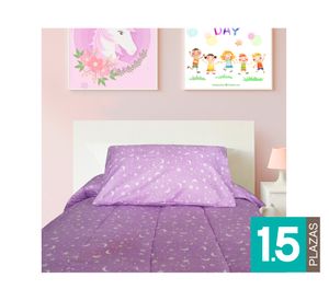 Plumón 1.5 plazas Space morado