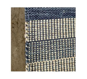 Alfombra grande Kalu algodón azul 200x300 cm