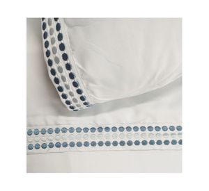 Juego de sábanas king poliéster celeste