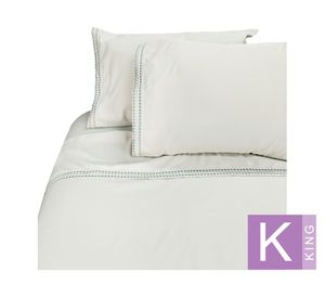 Juego de sábanas king poliéster verde