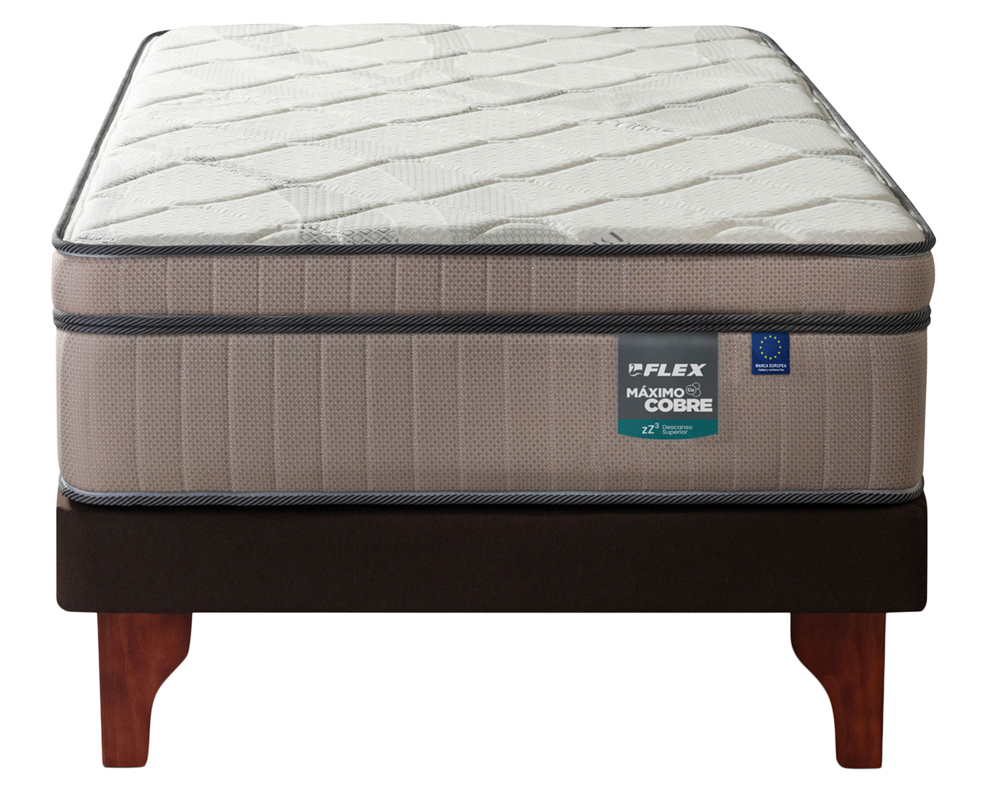 Flex Cama europea Máximo Cobre 1.5 plazas box