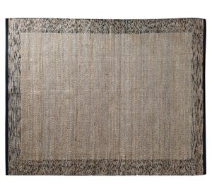 Alfombra grande Melange yute negro/beige 240x340 cm