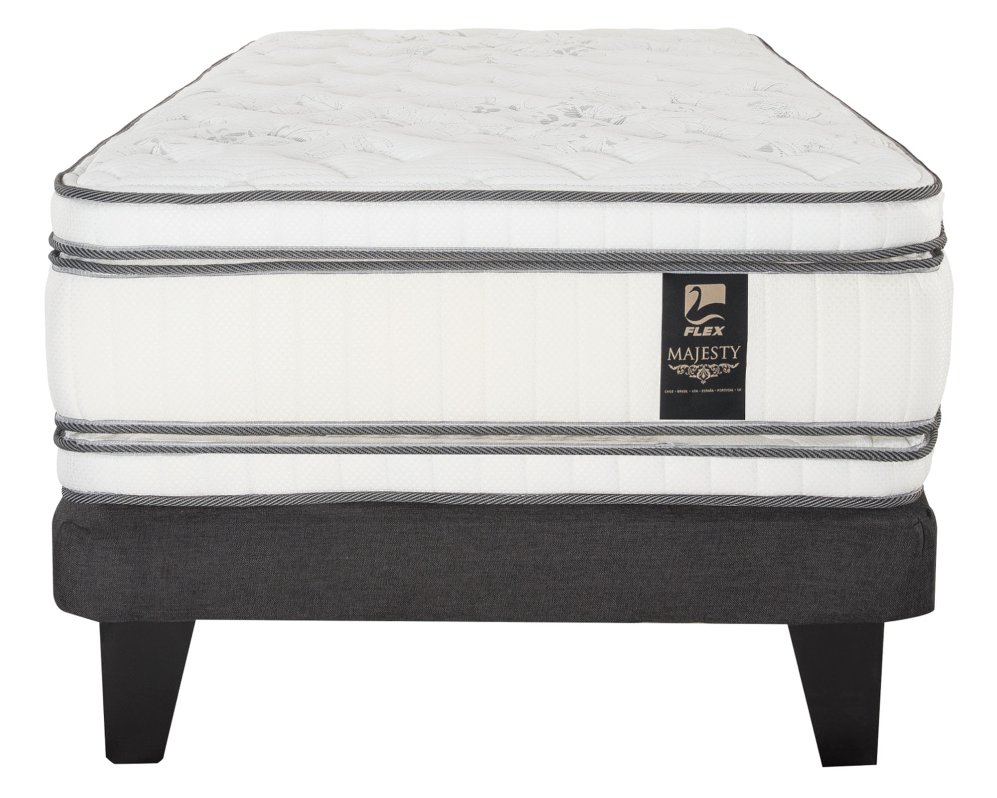 Flex Cama europea Majesty 1.5 plazas box